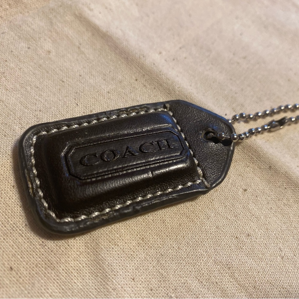 Coach Black Leather Key Holder
